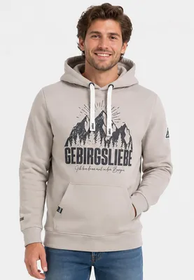 Produktbild von Sublevel Kapuzenpullover Bergmotiv Eingrifftasche Rippbündchen  Größe: XL