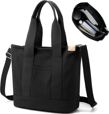 Obrázek produktu pro Dámská plátěná kabelka se zapínáním na zip, popruhem přes rameno a velkou kapacitou