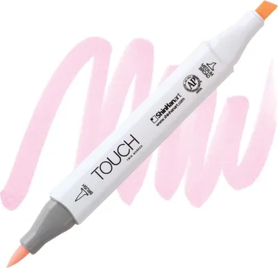 Zdjęcie produktu dla Brush & Chisel dwustronny marker alkoholowy TOUCH, RP196 jasnoróżowy