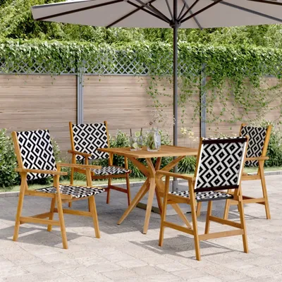 Immagine prodotto di Maison Exclusive - Set da pranzo da giardino in legno massello di acacia, 5 pezzi