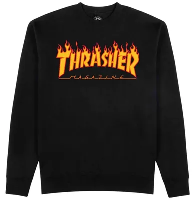 Zdjęcie produktu dla Bluza z kapturem Thrasher CRTHRFLA-BLK-FW25 dla Męskie