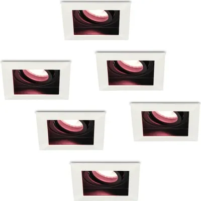 Produktbild von hoftronic smart LED Einbaustrahler Durham 5,5W RGBWW GU10 Weiß schwenkbar 6er Set