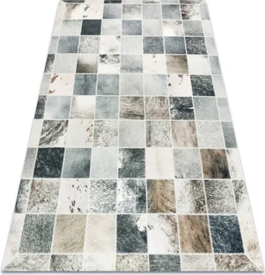 Zdjęcie produktu dla Dywan PATCHWORK 21716 beż - Skóra bydlęca beżowy 160x230 cm
