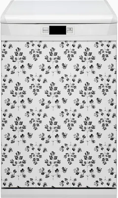 Produktbild von Abwaschbar 45x80 cm Geschirrspüle Magnetmatte Küche Dekorative  - Schwarzes weißes Muster