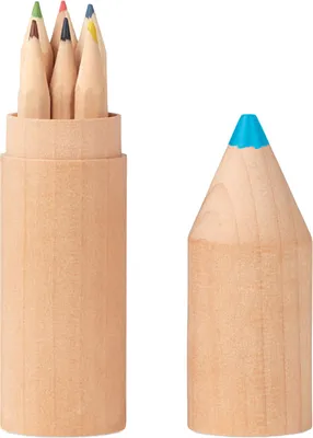 Immagine prodotto di MidOcean - Matita colorata "Petit Coloret" confezione da 6 MO793 (taglia unica) (legno)