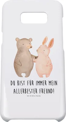 Produktbild von Mr. & Mrs. Panda Samsung Galaxy S8 plus Handyhülle  Bär und Hase Umarmen - Weiß - Geschenk, Umarmung, Cover, Handy Case, Freund, für Immer, Hülle, Freunde