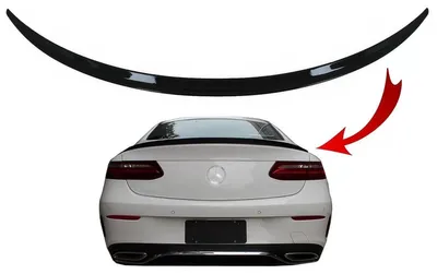 Produktbild von Kofferraumspoiler für Mercedes E-Klasse C238 Coupé 2016+ Glänzend schwarz.