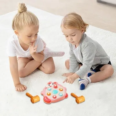 Produktbild von Hammerspielzeug für Schlagspiele in niedlicher Hasenform – lustige Spielmaschine und Entwicklungslernspielzeug für frühes Lernen