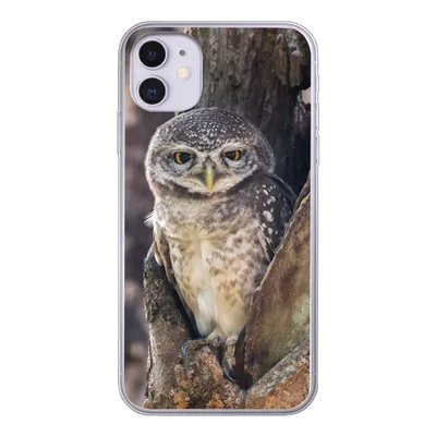 Produktbild von MuchoWow® Handyhülle Schutzhülle Hülle für iPhone 11 Eule - Baum - Wald Silikon Softcase Handy Hülle - Handytasche