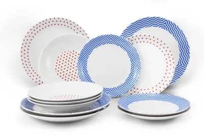 Obrázok produktu pre Súprava tanierov, český porcelán, BeFree, Leander, 12 d.