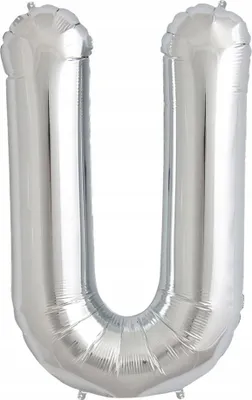 Produktbild von Silberner Ballon-Buchstabe Form 40Cm Silberner Buchstabe U
