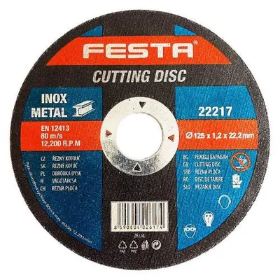 Obrázek produktu pro Kotouč řezný FESTA na kov 125x1.2x22.2mm