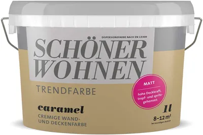 Produktbild von Schöner Wohnen Trendfarbe Wandfarbe 1 Liter Caramel matt