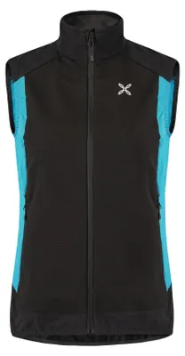 Immagine prodotto di Giacca antivento da donna MONTURA Premium, modello lungo, colore nero/turchese, taglia M