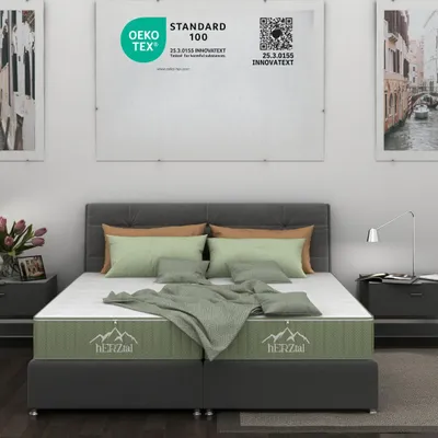 Produktbild von Matratze 100x200, 7-Zonen Taschenfederkernmatratze 100/200 18 cm –, für alle Gewichtsklassen, Sommer/Winter, , Bezug 60°C waschbar, Kaltschaum