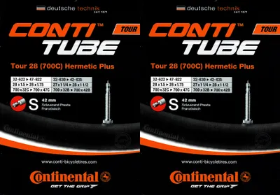 Produktbild von 2x Continental Tour 28 Hermetic Plus Schlauch 28 Zoll SV (32/47-622) SV 42mm