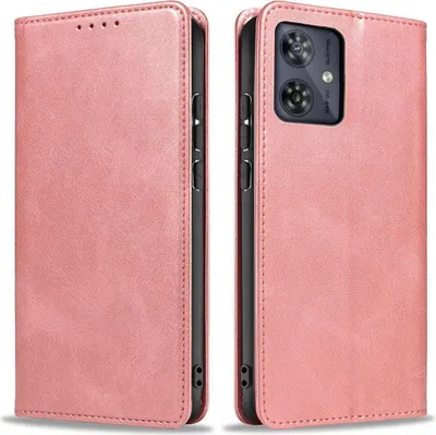 Produktbild von Handyhülle für Motorola Moto G54 Kunstleder Flip Cover Hülle Handytasche Case Kartenfach Farbe: Rosa