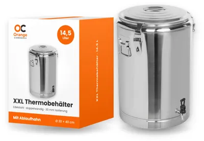 Produktbild von XXL Thermobehälter Thermoport Isolierbehälter Transportbehälter Speisenwärmer mit 14,5L