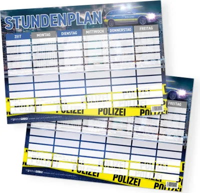 Produktbild von itenga Stundenplan Polizei DIN A4  einseitig abwischbar