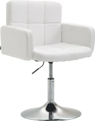 Produktbild von CLP Lounger Los Angeles Kunstleder Loungesessel mit Trompetenfuß weiß