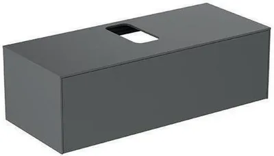 Produktbild von Waschtischplatte CONCA mittiger Auss 1202x505mm anthrazit matt anthrazit matt
