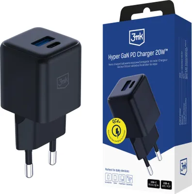 Produktbild von 3MK 5903108640091, Drinnen, AC, 15 V, 3 A, Schwarz