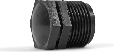 Produktbild von Stopfen PP 1/2" Außengewinde 10bar Schwarz
