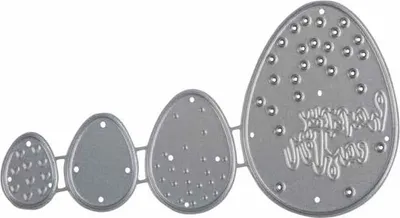Produktbild von Rayher Stanzschablone Osterei mit Eiermuster, 4,5 x 3,2 x 1,1 cm