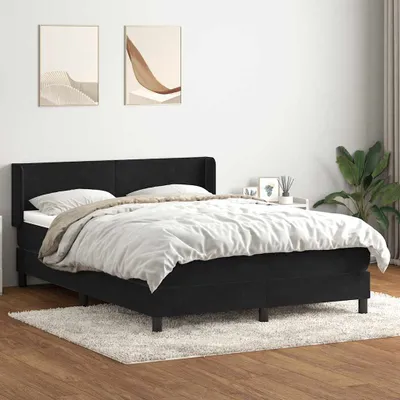 Obrázek produktu pro Maison Exclusive - Box spring postel s matrací černá 160x210 cm samet