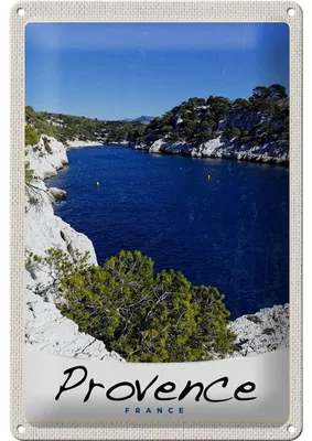 Produktbild von Blechschild Reise 20x30cm Provence Frankreich Meer Gebirge