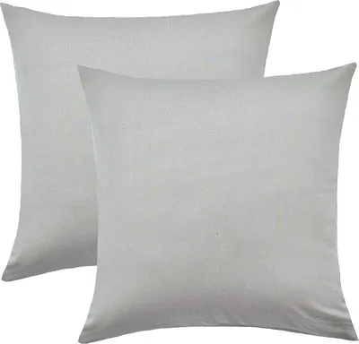Produktbild von NatureMark 2er Pack Jersey Kissenbezug Kissenhülle Kissenbezüge Seitenschläferkissen Nackenkissen viele Größen und Farben  (40 x 40 cm, Silber grau)