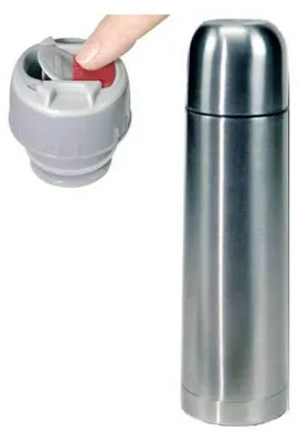 Thermoskanne Edelstahl 18/10 200 ml doppelwandig Schraubdeckel