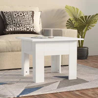 Image de Maison Exclusive - Table basse blanc brillant 55 x 55 x 42 cm, aggloméré
