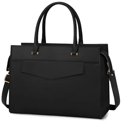 Productafbeelding van Omgoods - Dames Laptoptas van Leer met Clutch