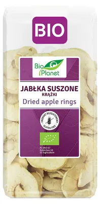 JABŁKA SUSZONE KRĄŻKI BEZGLUTENOWE BIO 100 g - BIO PLANET