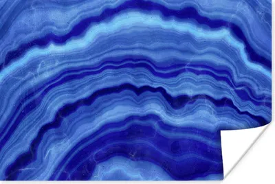 Produktbild von MuchoWow® Poster Achat Stein - Blau 180x120 cm - Fotoplakat