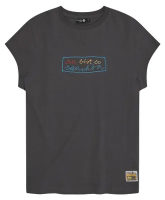 Produktbild von Bavarian Caps Damen T-Shirt "Sauschön" - dunkelgrau S