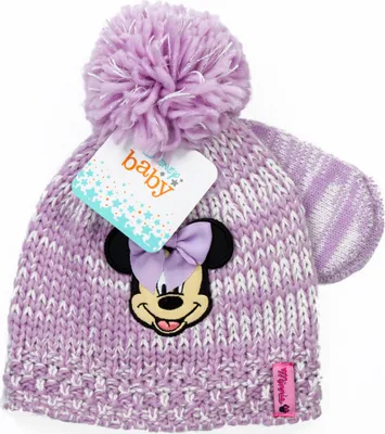 Produktbild von Disney Minnie Mouse Winter Herbst Mütze und Handschuhe Set für Mädchen