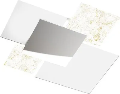 Imagen del producto de Lámpara de techo moderna 1088/70-FO, fabricada en vidrio blanco y con detalles en pan de oro, con 4 bombillas E27