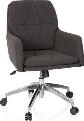 Produktbild von hjh OFFICE Home Office Bürostuhl SHAKE 350 Schreibtischstuhl mit Armlehnen Stoff Drehstuhl