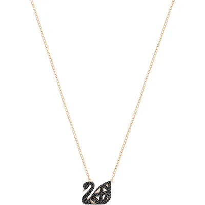 Produktbild von Swarovski Anhänger Damen Faket Schwann Rosegold/Schwarz Kristall 5281275