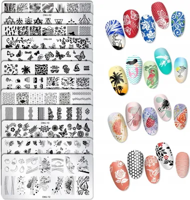 Produktbild von SET mit 12 Stempelplatten für Nail Art