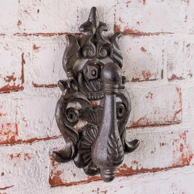 Produktbild von AltoBelli Türklopfer ANGELO Metall Antik Rost Braun 17x10 cm