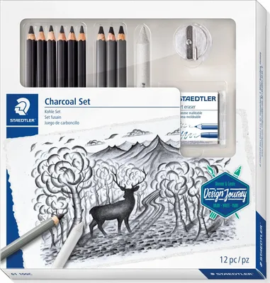 Produktbild von Staedtler - Holzkohlestift Set 12dlg | Endui a 12 Stück | 4 Stück