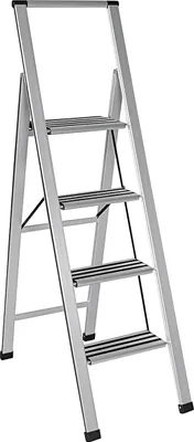 Zdjęcie produktu dla WENKO 601013100 Aluminiowa drabina składana, 4 stopnie