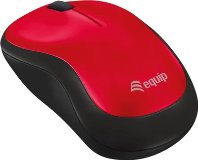 Produktbild von Equip Optische Maus kabellos USB Komfort R+L rot