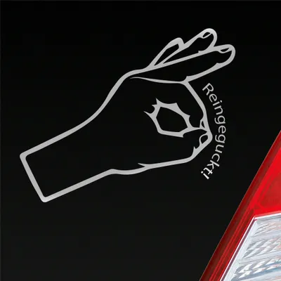 Produktbild von Auto Aufkleber Reingeguckt! 16x10 cm Silber Sticker Heckscheibenaufkleber