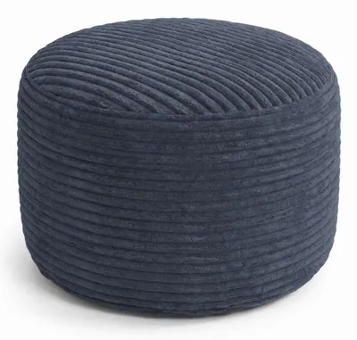 Produktbild von Fußhocker mit abnehmbarem Cordbezug BANANAIR 50x30 cm dunkelgrau