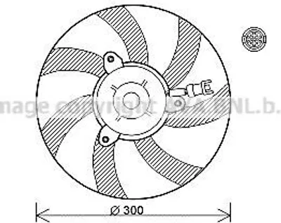 Produktbild von PRASCO VN7527 Lüfter Motorkühlung Kühlerlüfter für VW Caddy II Kastenwagen (9K9A) Wasserkühler