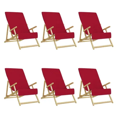 Produktbild von Strandtücher 6 Stk. Burgunderrot 60x135 cm Stoff 400 GSM